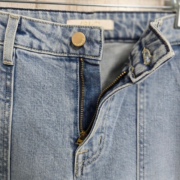 Fidelity Joni Koko Blue Utility Light Wash Wide Leg Jeans Size 26 - Picture 4 of 13